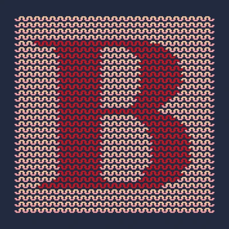 Garn Serif Buchstabe B Rot