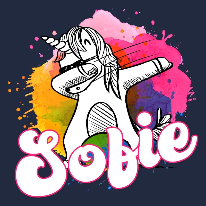 SOFIE - Schöner Name mit dabbing Einhorn