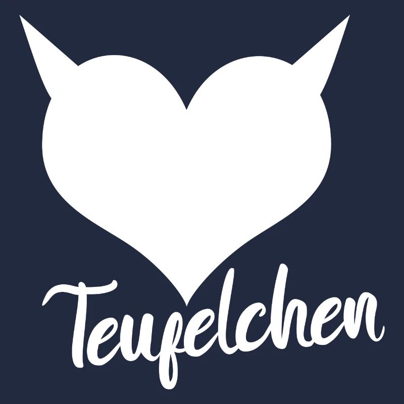 Teufelchen Wort mit Herz Devil