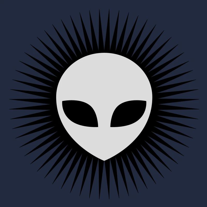 Strahlen Alien Kopf grau