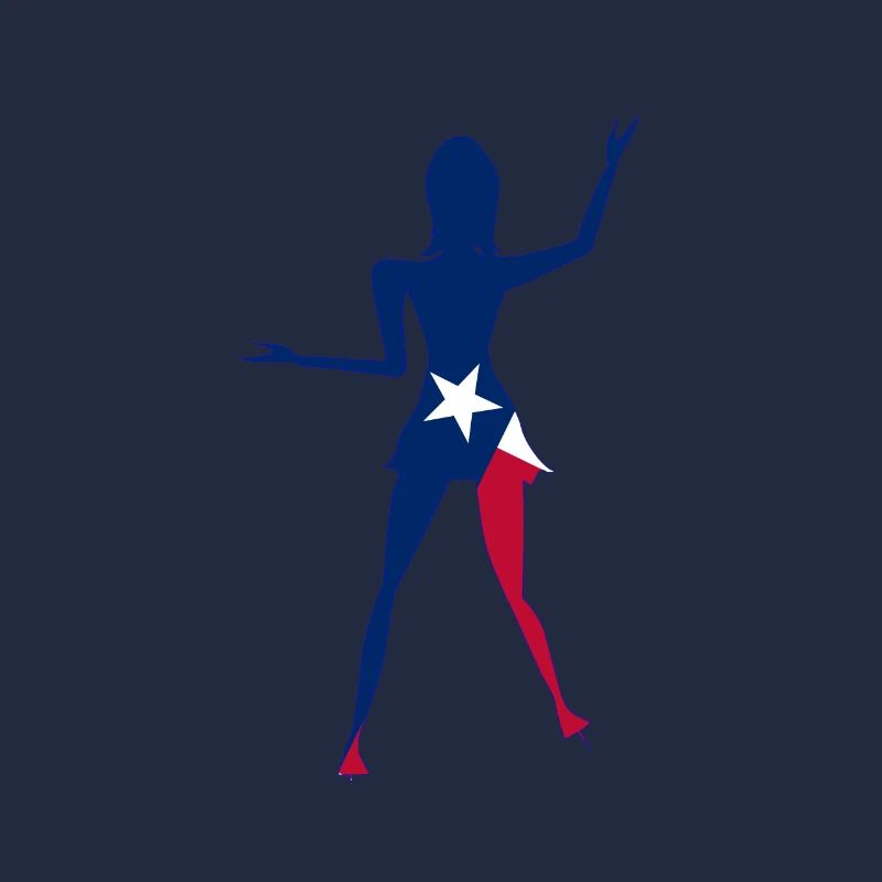 Silhouette de danseuse texane