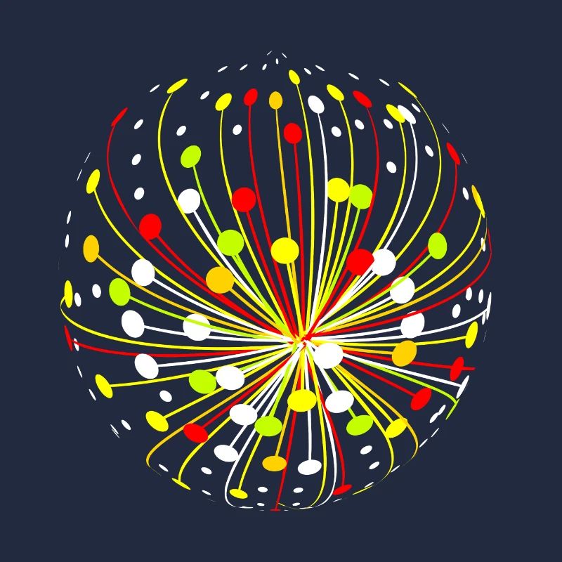 Explosion abstraite multicolore