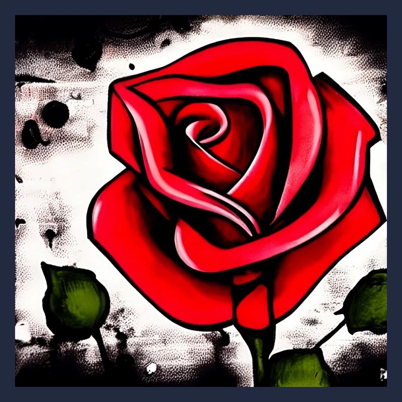 Rote Rose Graffiti-Stil