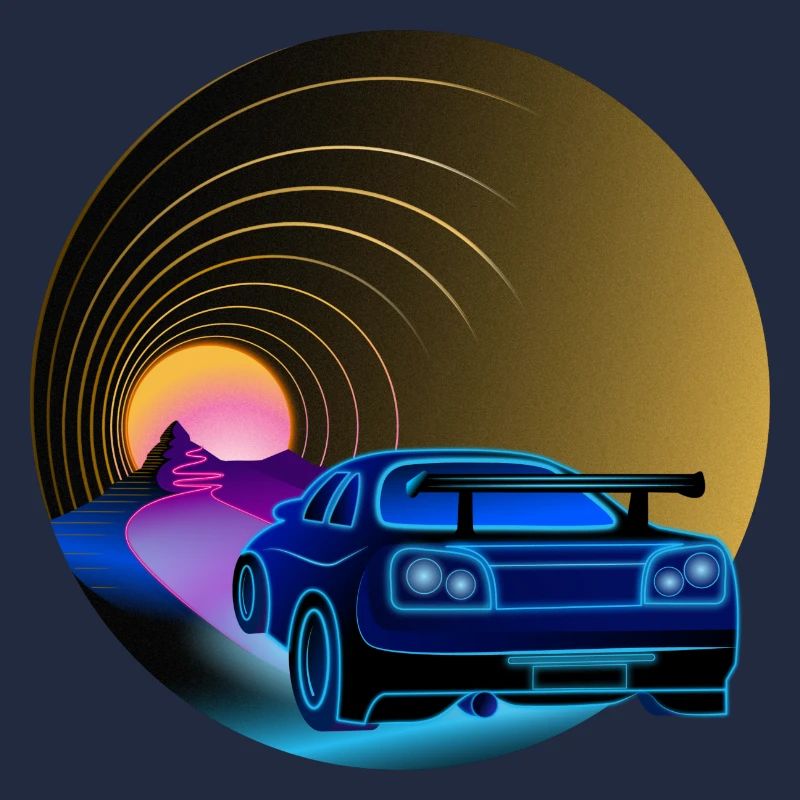 R34 - Retro - Synthwave - Style