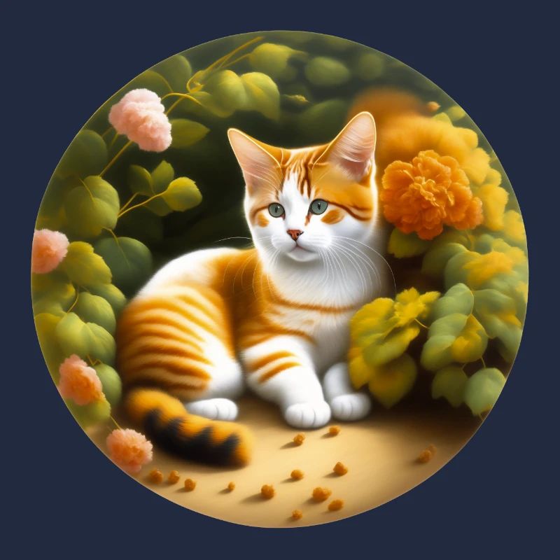 Chat mignon dans le jardin