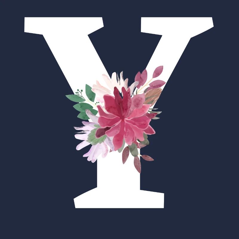 Buchstabe und Blumen