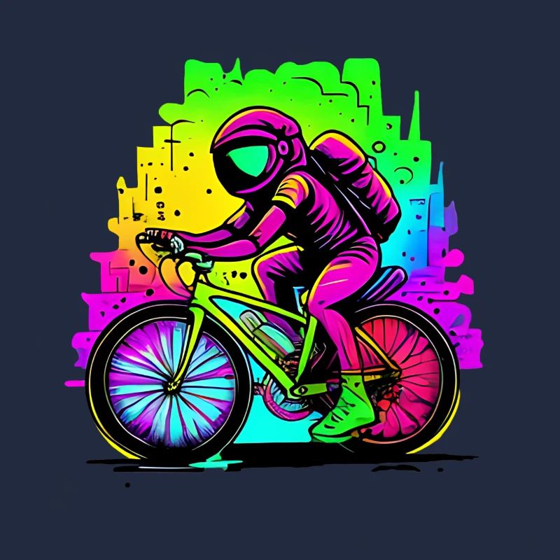 Astronaute à vélo