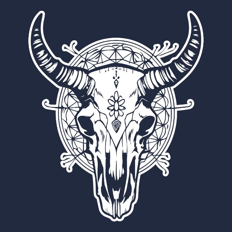 Kuh Schädel Boho