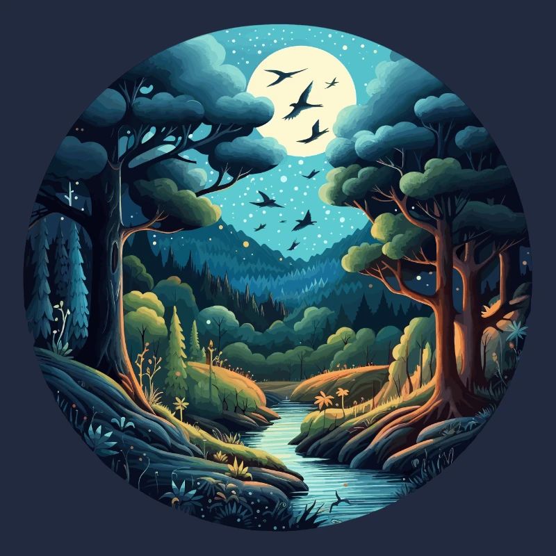 Forêt la nuit
