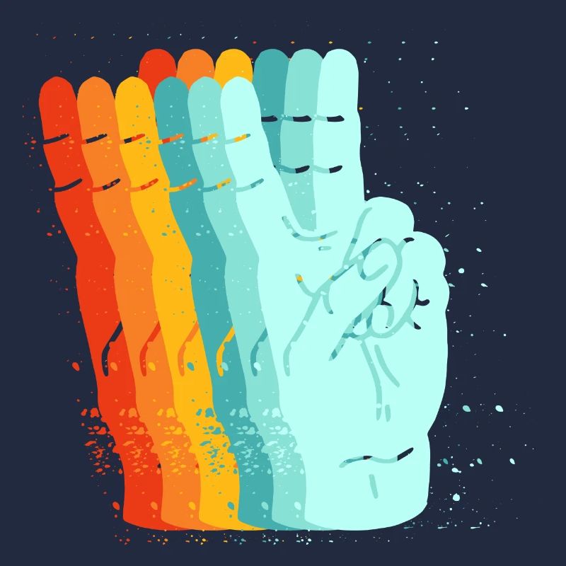 Peace signe rétro