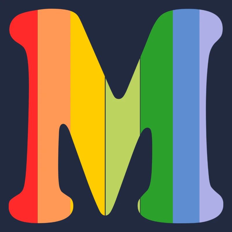 Buchstabe M Regenbogen
