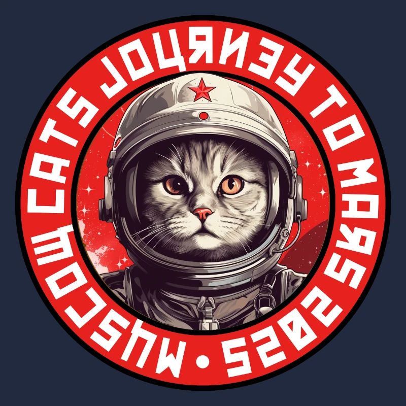 Logo du chat astronaute - soviétique