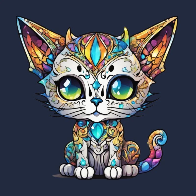 Bunte Chibi-Katze