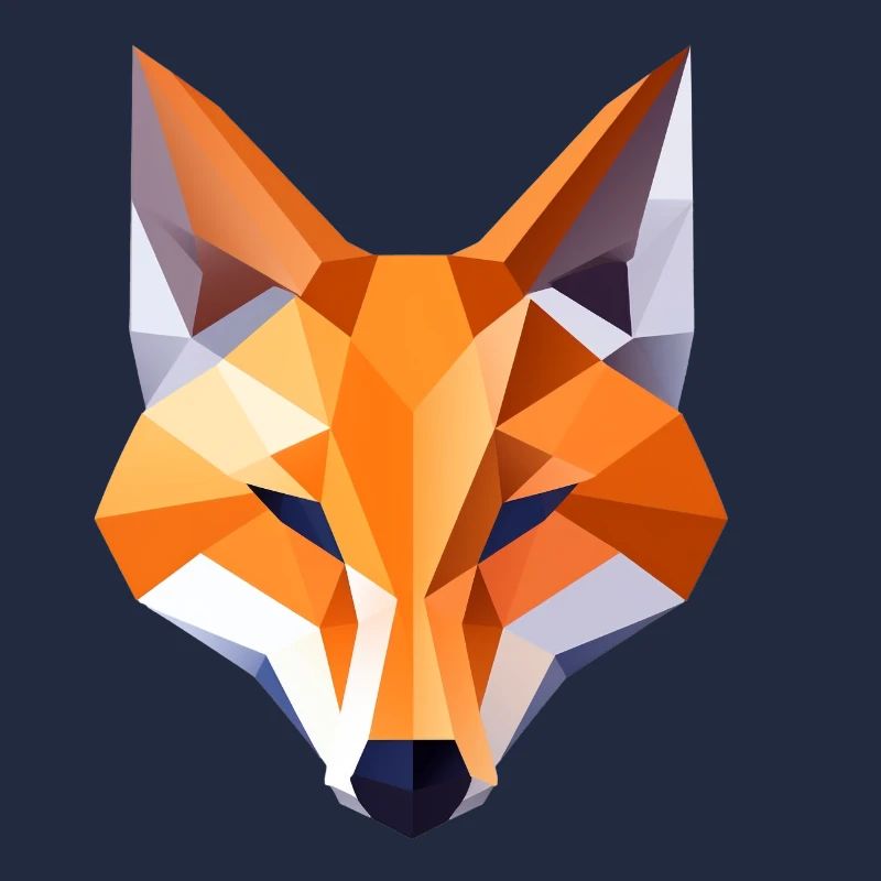 Fuchs Kopf Low Poly Logo Design
