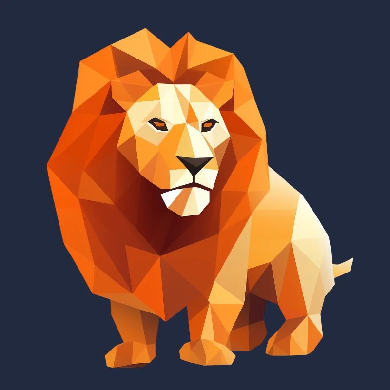 Conception de logo Lion Head Low Poly