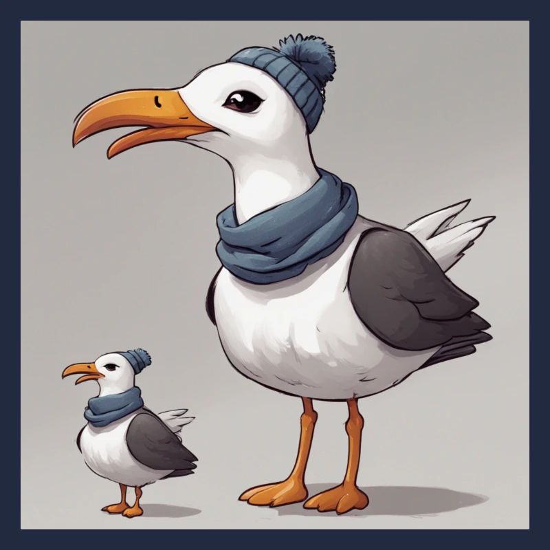 Möwe mit Schal