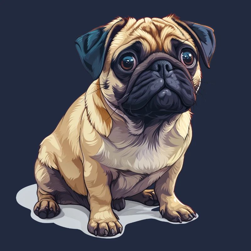Niedlicher kleiner Mops