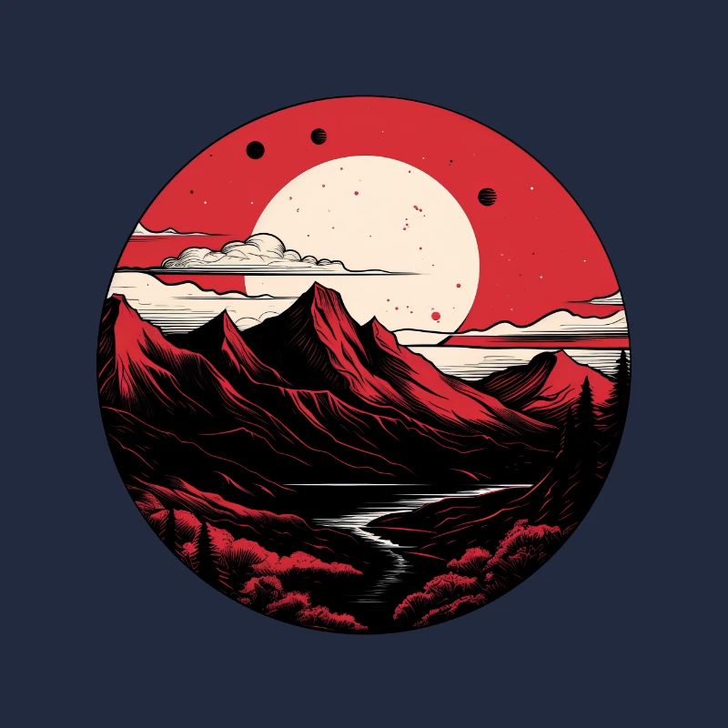 Full moon mountains