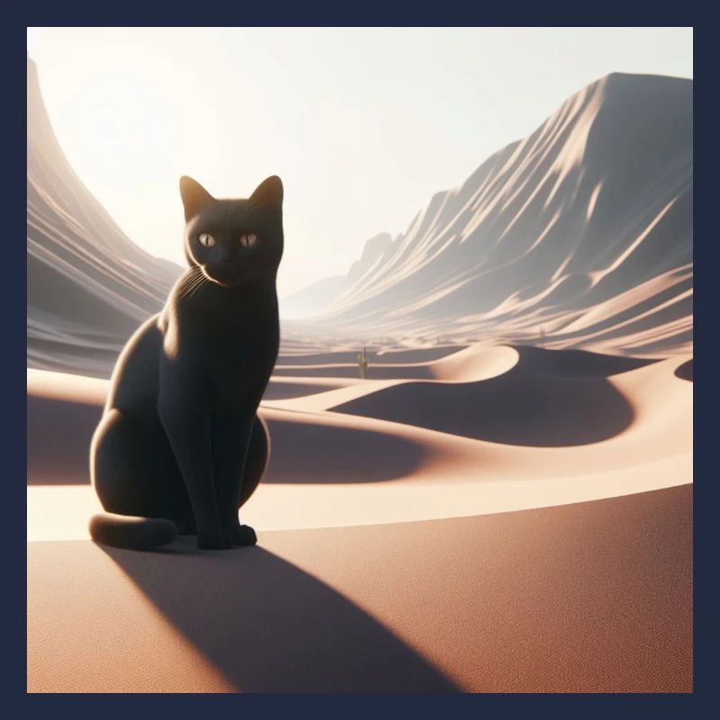 Eine echte Katze in der Wüste 4