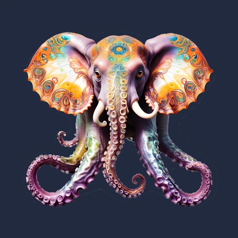 Psychedelic Goa Elephant Octopus