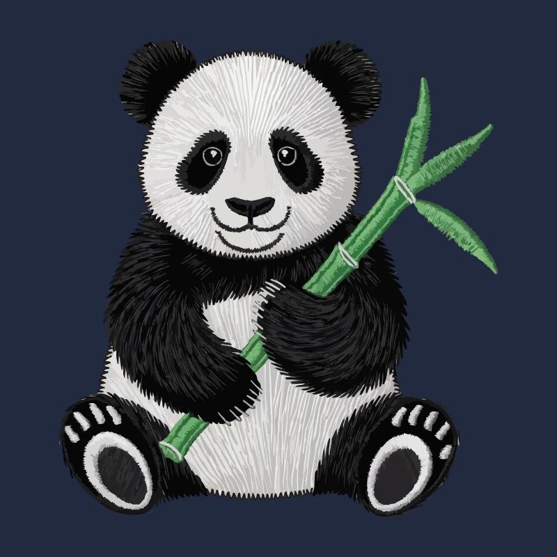 Bestickter Panda