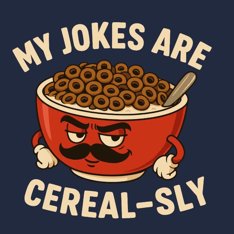 Cereal Sly Funny Breakfast Pun Dad Joke