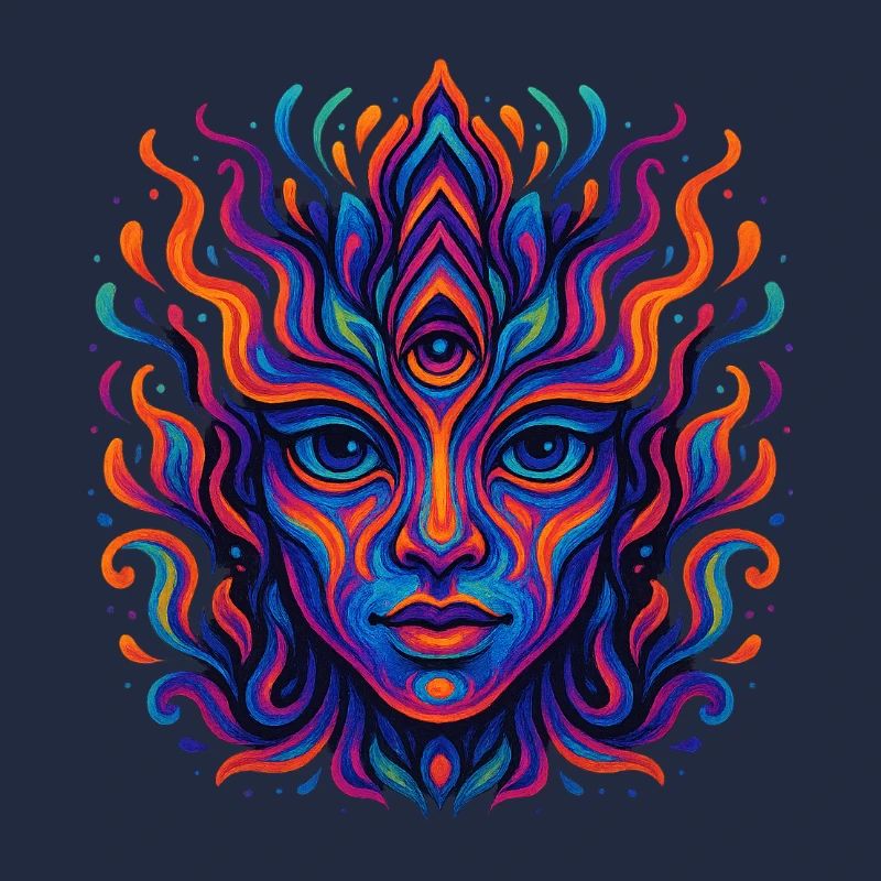 Psychedelische Farbenexplosion