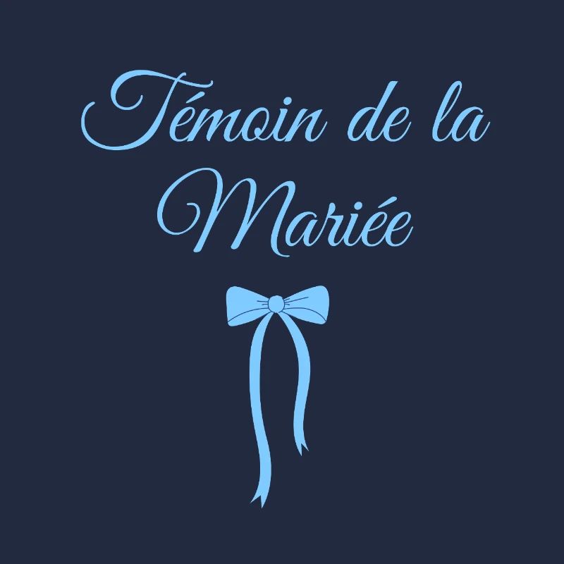 Témoin de la mariée noeud bleu