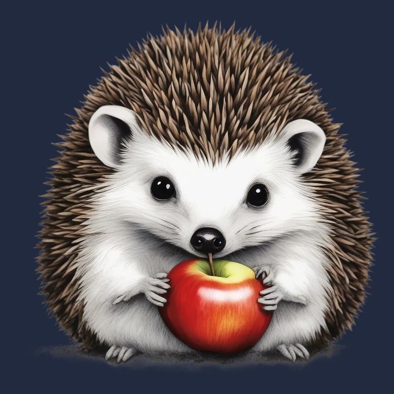 Igel mit Apfel 2