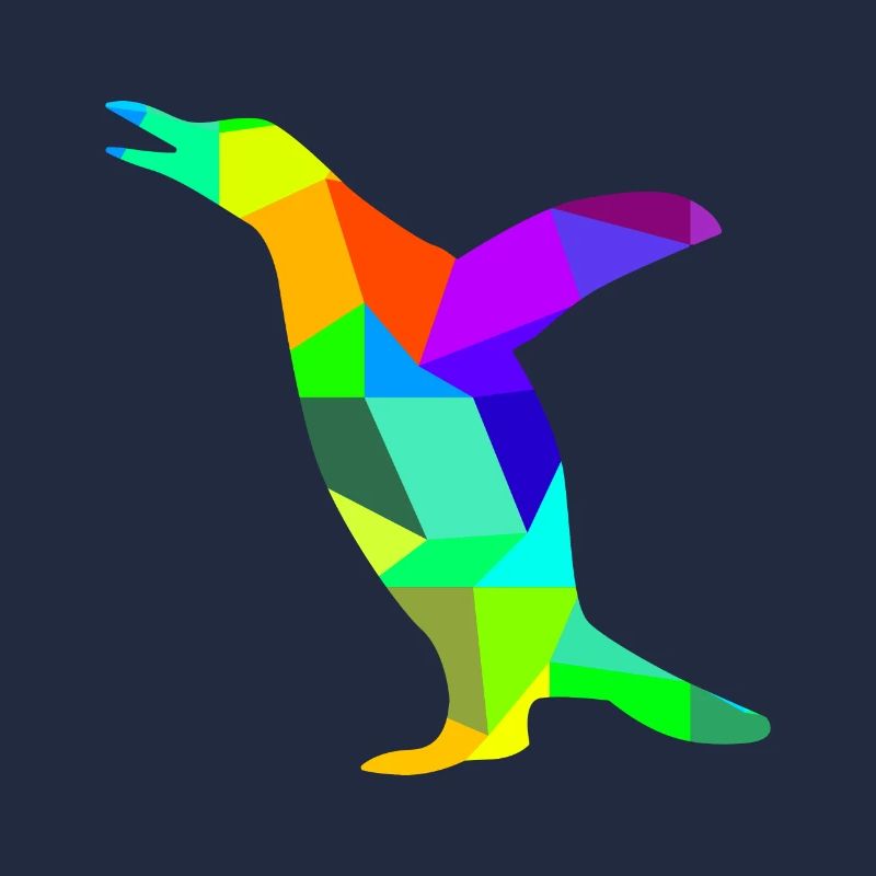 Pinguin Regenbogen Tiere Polygon