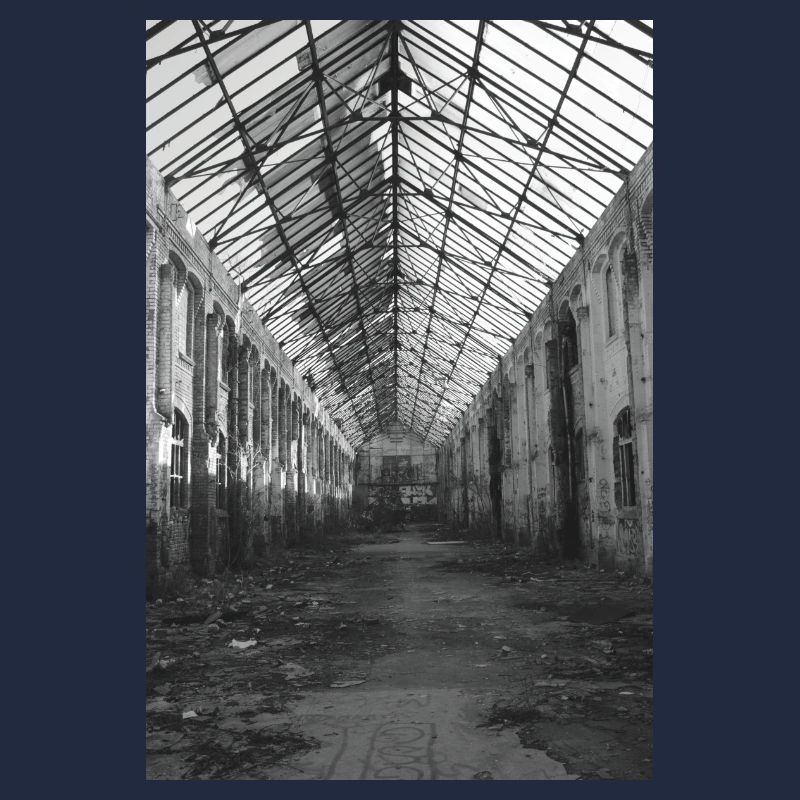 Affiche de graffiti sur l'architecture de l'affiche de la construction industrielle