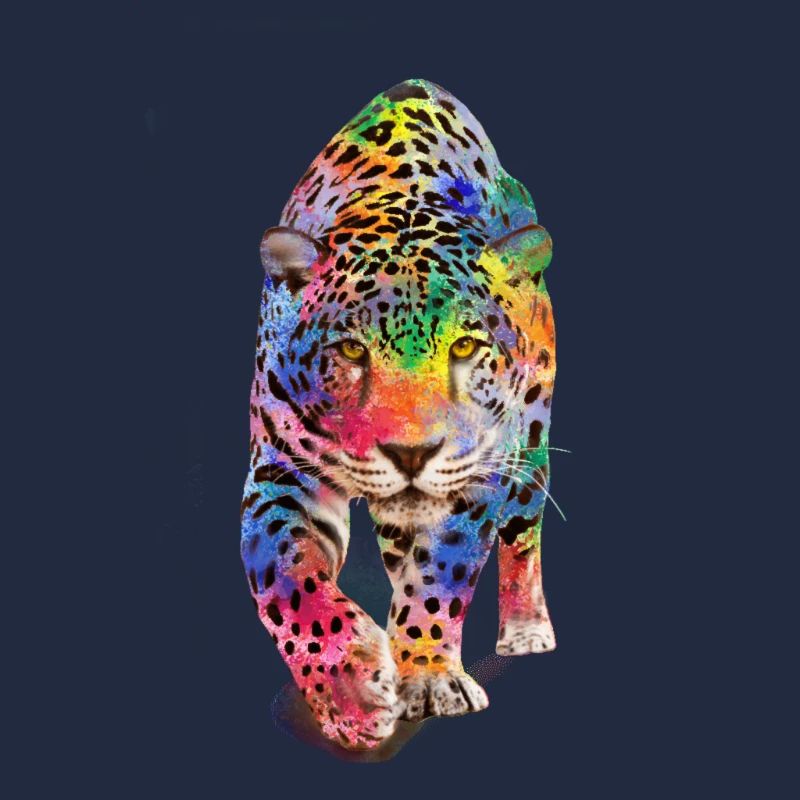 Léopard multicolore