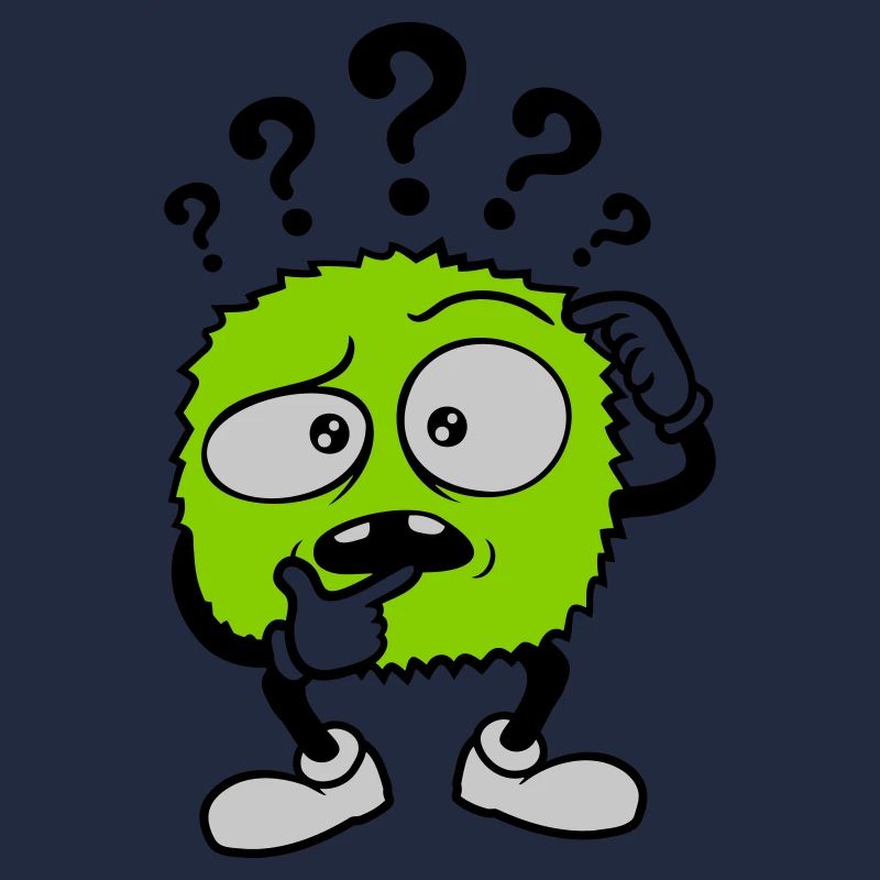 Fragezeichen skeptisches Gesicht Comic