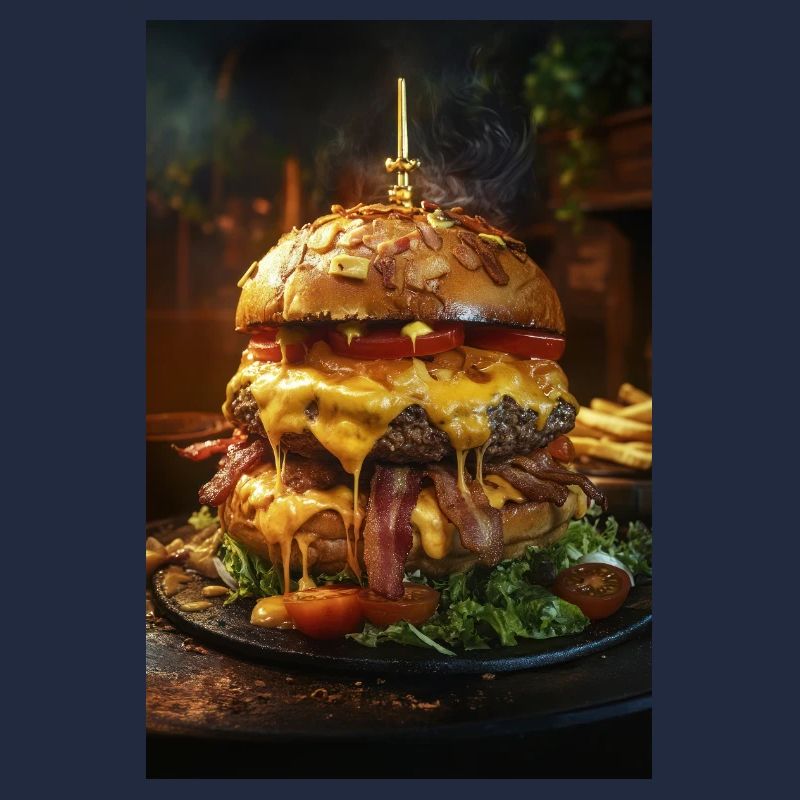 Epic Bacon Cheese Burger Stack