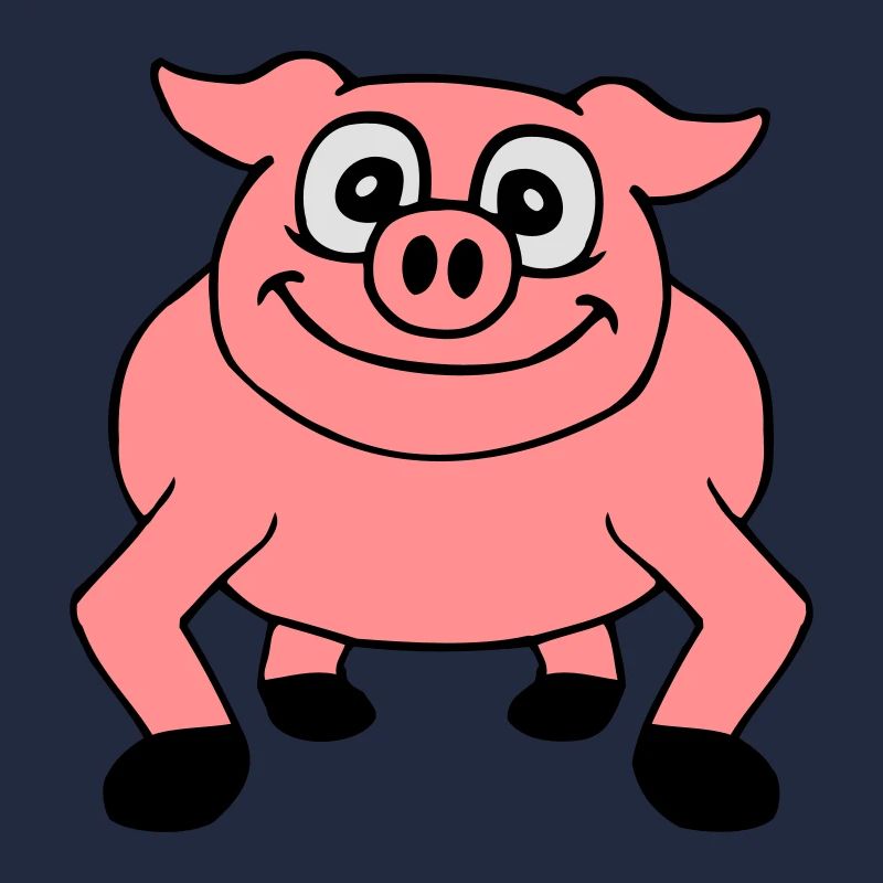 Mignon bande dessinée cochon peeps friendly