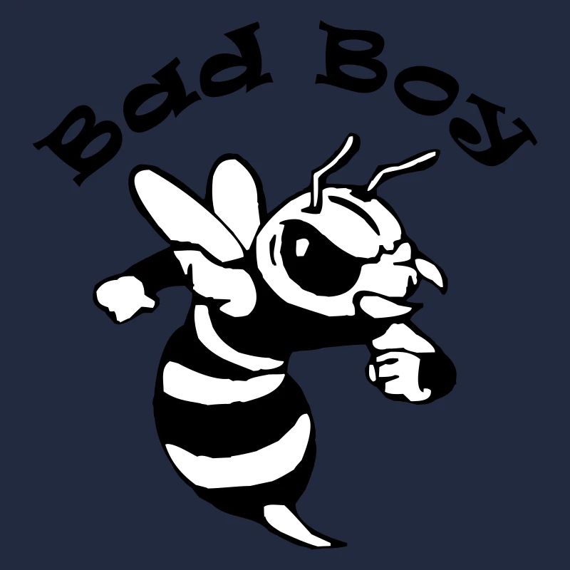 Spruch "Bad Boy" mit einer coolen Comicbiene