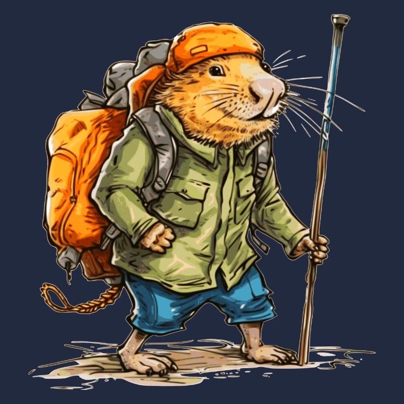 The mole rat wanders in free time