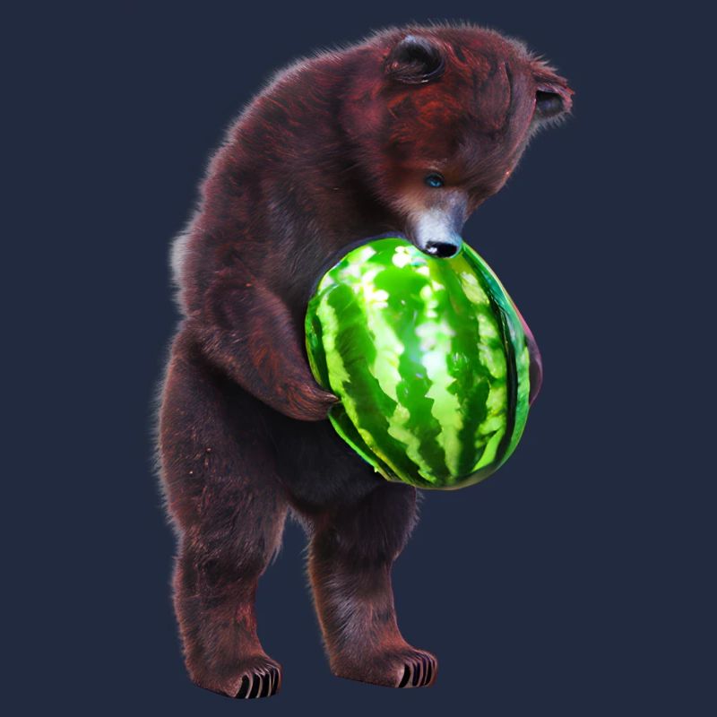 Ours à la pastèque