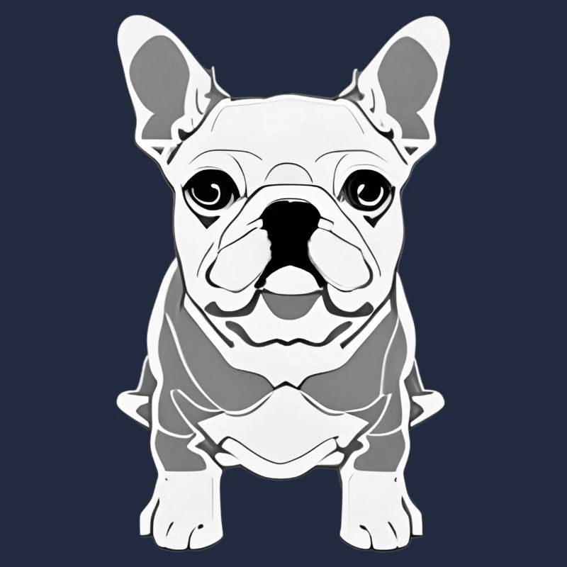 Motif d’impression graphique de conception de bouledogue français