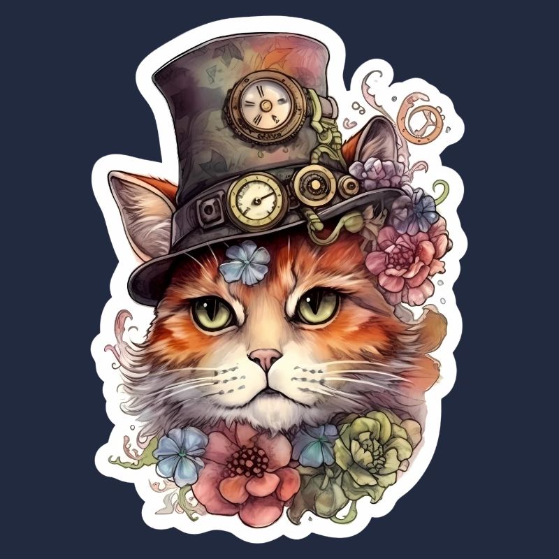 Steampunk Katze mit Hut