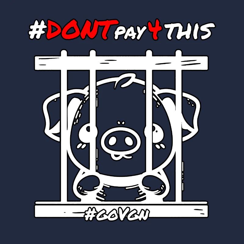 Schwein hinter Gittern Weiß - Dont pay for This
