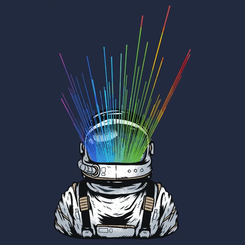 Space Light Astronaut - Regenbogen Strahlen