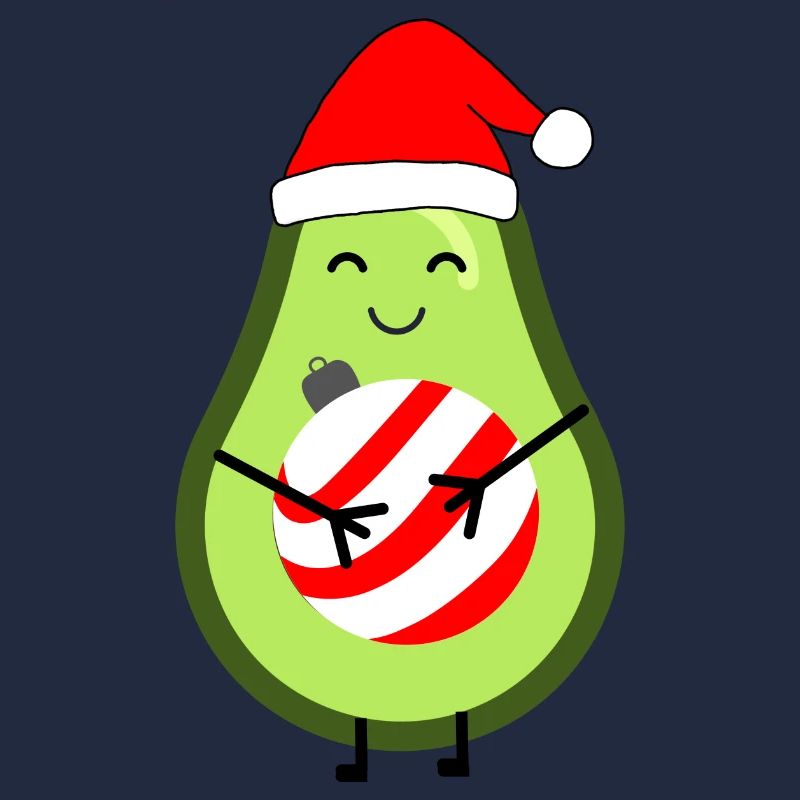 Avocat affectueux avec sphère de Noël