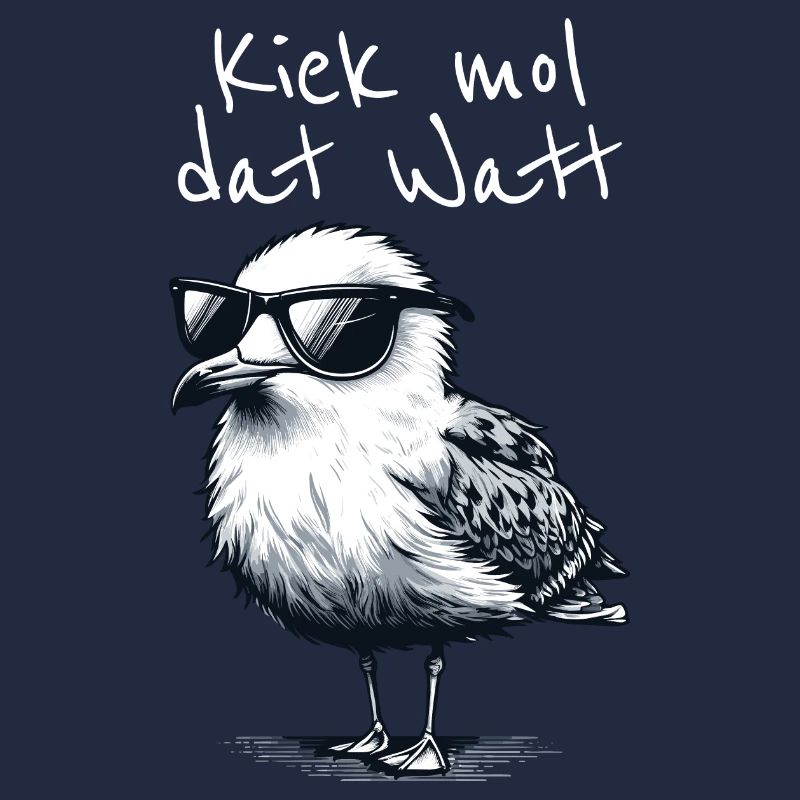 Kiek mol dat Watt Wattwanderer Möwe Spruch