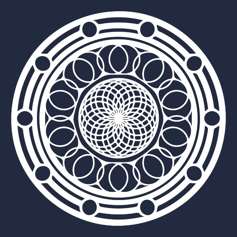 Geometric Flowers Mandala Round Pattern Shape