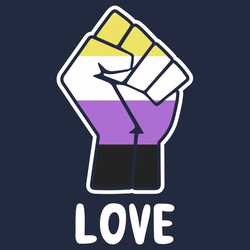 Liebe Nonbinary Pride Faust Design für Equality