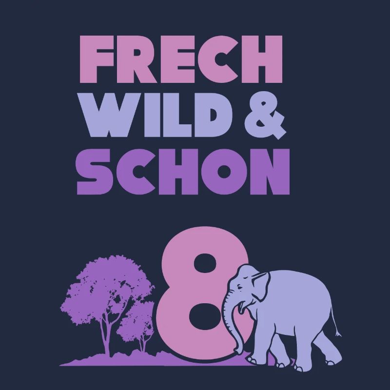 8 Jahre Geburtstag Junge Mädchen Elefant