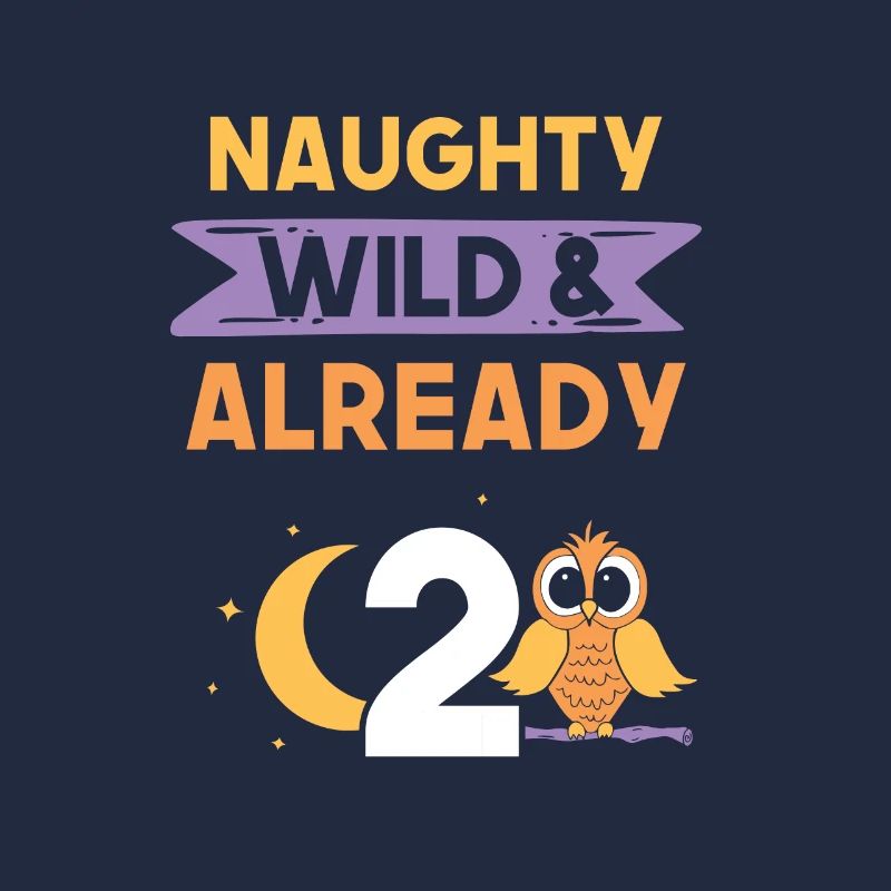 2 Jahre Geburtstag Junge Mädchen Eule