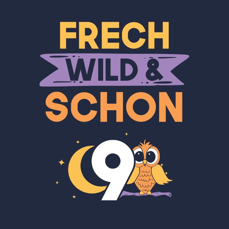 9 Jahre Geburtstag Junge Mädchen Eule