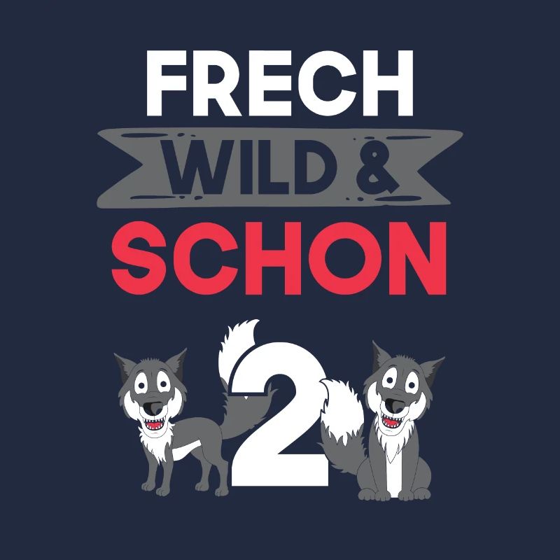 2 Jahre Geburtstag Junge Mädchen Wolf